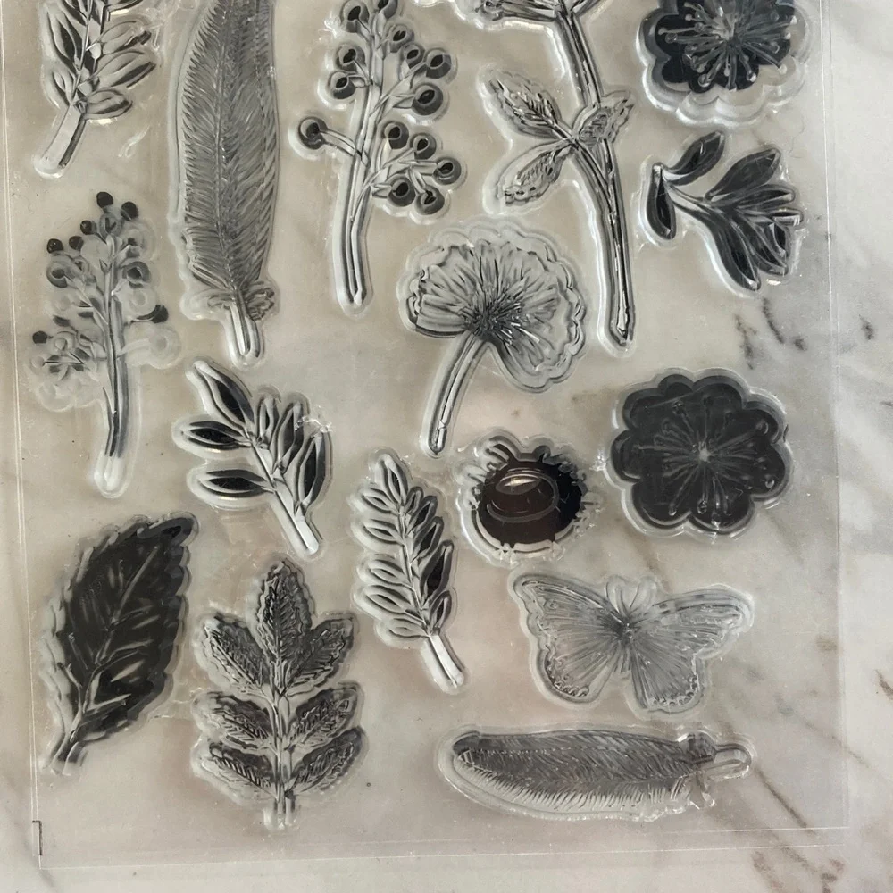 Feather Flower Branch Stamp Set
